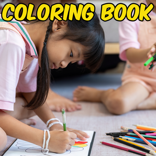 Printable children’s coloring book featuring 50 detailed pages of animals, nature scenes, and fun characters. Instantly downloadable digital file for kids, parents, and babysitters who love creative indoor activities. Easy to print at home and supports a veteran-owned small business.