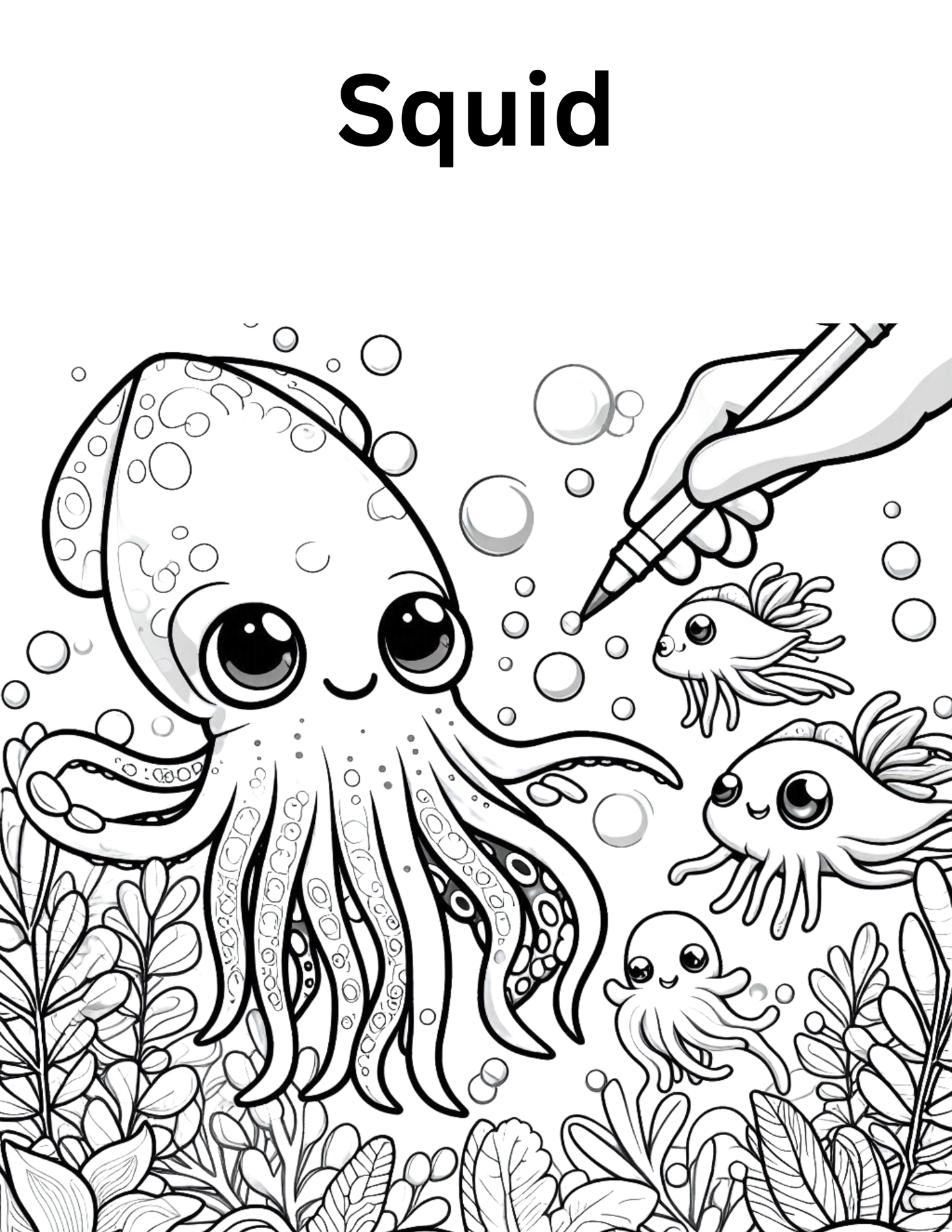 Fun printable coloring book for children, parents, and teachers. Includes a large variety of hand-drawn pages from simple outlines to detailed scenes. Instant download digital PDF safe and easy to print at home for endless creative play.